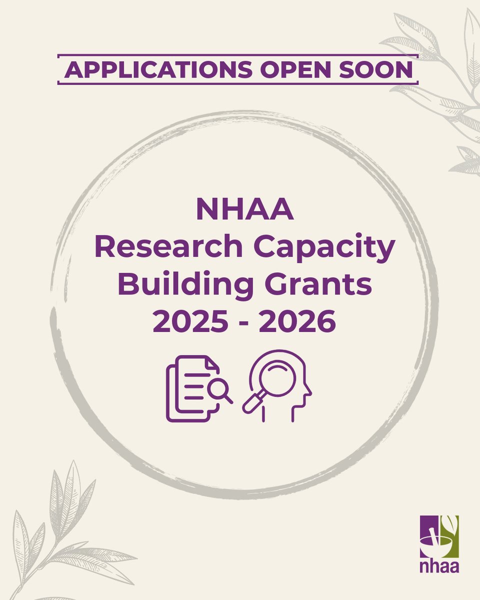 NHAA (@thenhaa) on Twitter photo 🌿 𝐑𝐂𝐁 𝐆𝐫𝐚𝐧𝐭 𝐀𝐩𝐩𝐥𝐢𝐜𝐚𝐭𝐢𝐨𝐧𝐬 𝐎𝐩𝐞𝐧𝐢𝐧𝐠 𝐒𝐨𝐨𝐧!
The NHAA Research Capacity Building Grant 2025–2026 supports postgrads & early-career researchers in naturopathy.
💰 Up to $10K AUD
📅 Opens July 21
📩 Submit by Nov 28 to: NHAAResearchgrant@nhaa.org.au 🌿 𝐑𝐂𝐁 𝐆𝐫𝐚𝐧𝐭 𝐀𝐩𝐩𝐥𝐢𝐜𝐚𝐭𝐢𝐨𝐧𝐬 𝐎𝐩𝐞𝐧𝐢𝐧𝐠 𝐒𝐨𝐨𝐧!
The NHAA Research Capacity Building Grant 2025–2026 supports postgrads & early-career researchers in naturopathy.
💰 Up to $10K AUD
📅 Opens July 21
📩 Submit by Nov 28 to: NHAAResearchgrant@nhaa.org.au