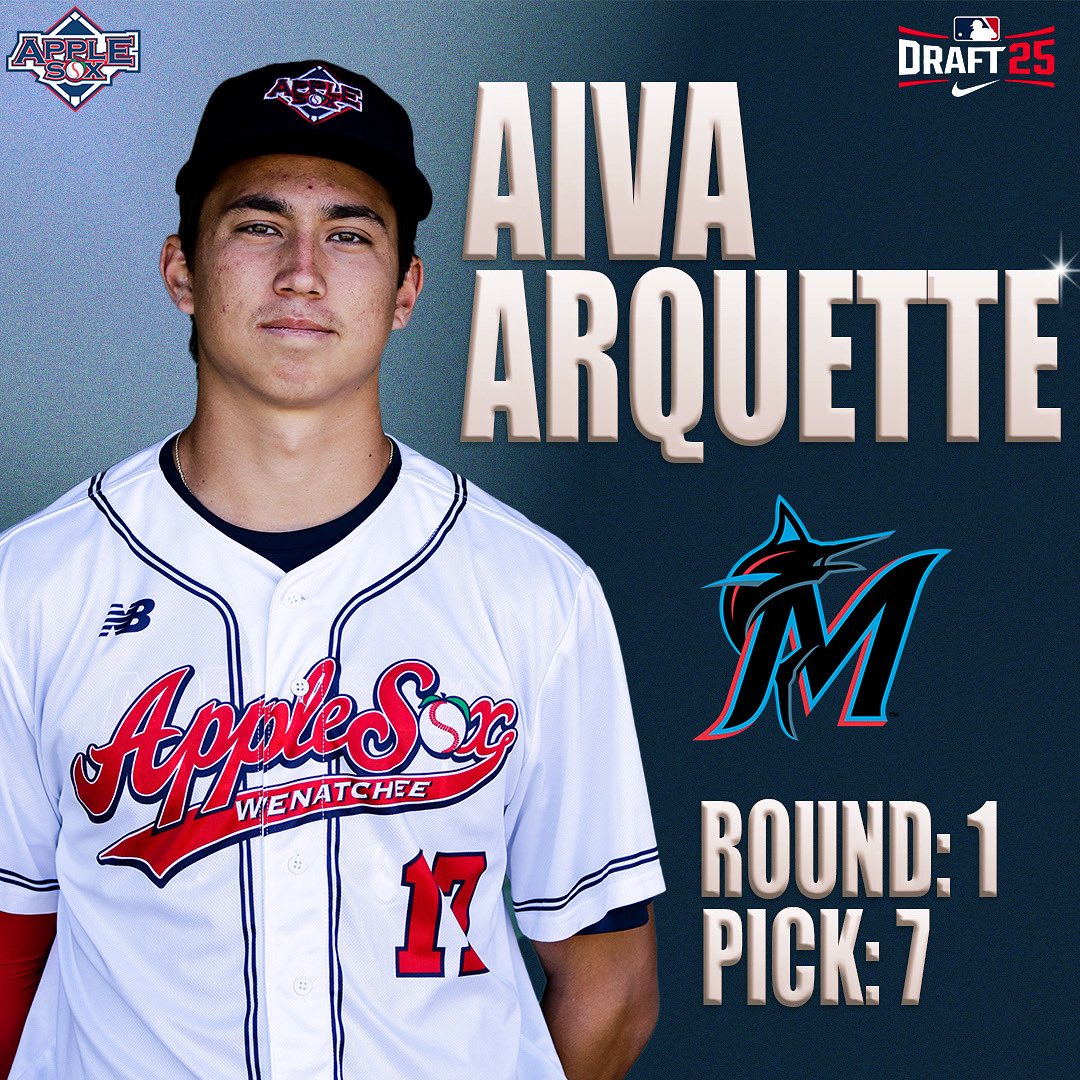 Arquette is off the board ‼️🔥

Congrats to 2022 AppleSox Alum <a href="/AivaArquette/">Aiva Arquette</a> on being selected by the <a href="/Marlins/">Miami Marlins</a>! 🍎🧦

#SoxAreHot | #MLBDraft