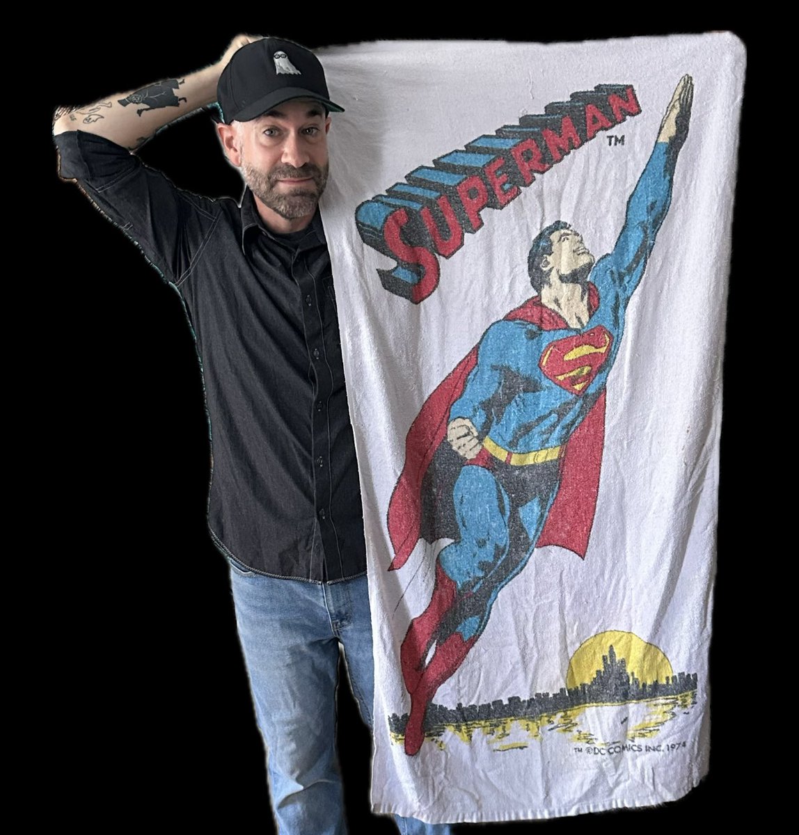 I don’t have too ma y things from my childhood but dug out this treasure after falling in love with #Superman - this beach towel has been with me my entire life.