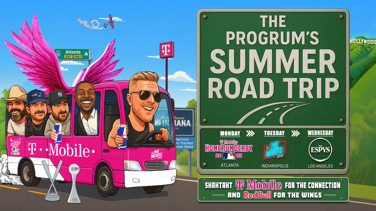 Be a friend, tell a friend..

This week is about to be pretty sweet..

We have the Commissioner of <a href="/MLB/">MLB</a>, Rob Manfred, tomorrow at 12:15 LIVE from the MLB All Star Game in beautiful Atlanta, Georgia.

👀 👀 Is Shohei joining the show tomorrow?

Let’s have a #ProgrumSummerRoadTrip