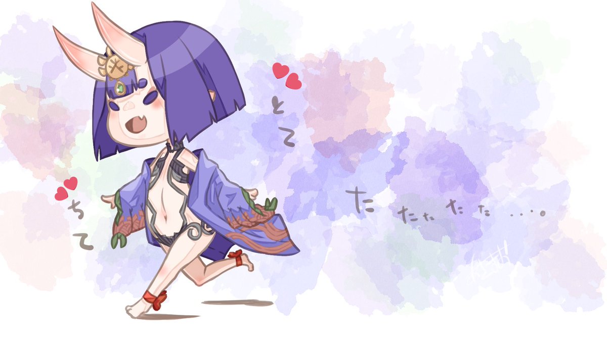 酒呑童子(Fate) 「おはようございまっす٩( 'ω' )و夏コミまであと一ヶ月くらい!! 今週も体調」|あさぎりまお＠お仕事募集中☆ミのイラスト
