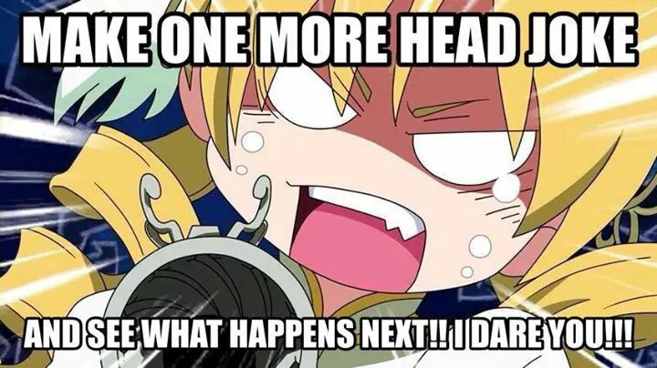 homuffinz's tweet photo. The anime is over 14 years old and people still make head jokes to this day.
She deserves better!! https://t.co/lndI0HGVw0