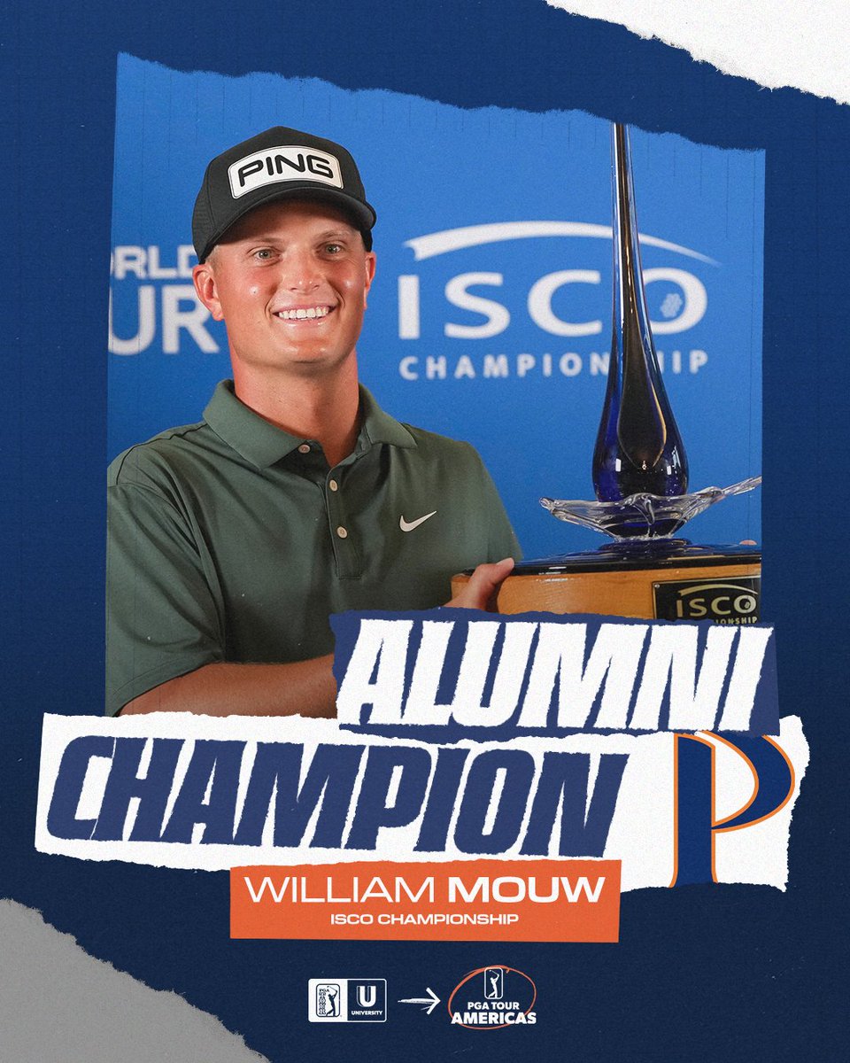 PGATOURU's tweet image. Win No. 1 of his @PGATOUR career 🏆
@PeppGolf alumni William Mouw can now call himself a winner on the PGA TOUR.