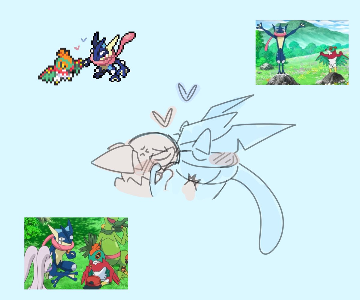 Lavocity's tweet photo. Greninja x Hawlucha have been stuck in my head for awhile https://t.co/80rGoyGCIW