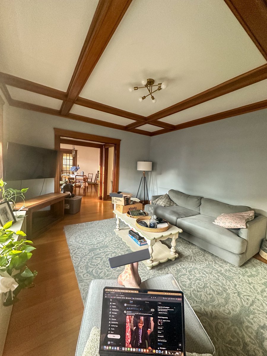 frayedcollar's tweet image. Slowly but surely coming together in the new spot. Need to get rid of that fuck ass lamp, and our couch feels a little small for the space now, but we ball