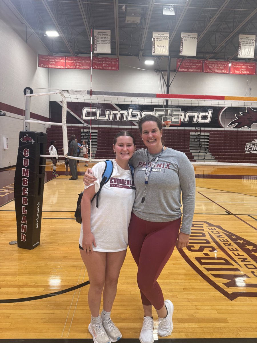 I had a great time at the <a href="/CumberlandVB/">Cumberland Women’s Volleyball</a> college prospect camp! Thank you for the invite, it was great working with Coach Vadakin, Coach Young and the Phoenix staff and players!
#RiseUp