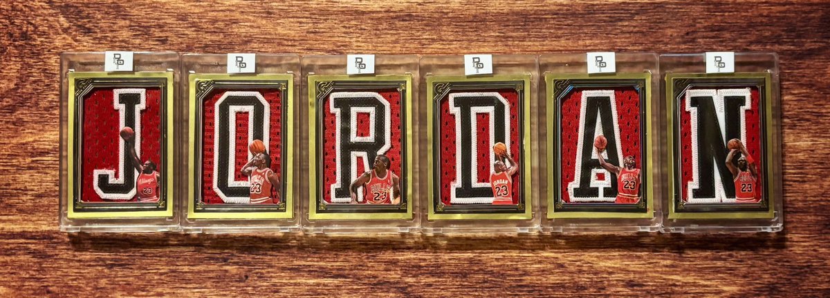 Here’s my full set of handcrafted 3D 1/1 nameplate card art of Michael Jordan. This one was fun to put together! If y’all enjoy it, please give it a like or repost. 

Thank you all for continuing to inspire me to tackle new projects like this one.