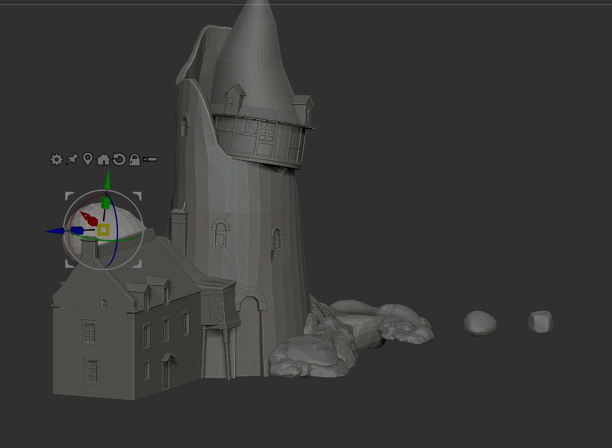 RJducats's tweet image. Rocks on todays agenda! Aiming to get rough scale blockouts quickly sorted again from zbrush and then bake them onto an atlas texture.
#wip #3d #art #unrealengine #UE5 #zbrush