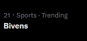 Bivens... <a href="/zachbivens1/">Zach Bivens</a> trending probably