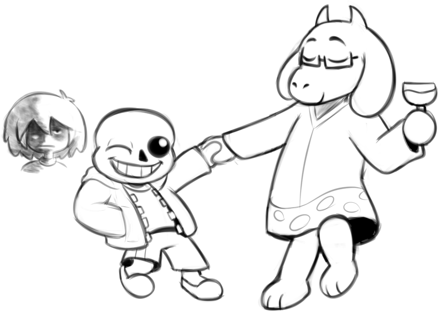 Doodles from the Deltarune drawing live stream that most of you missed. 