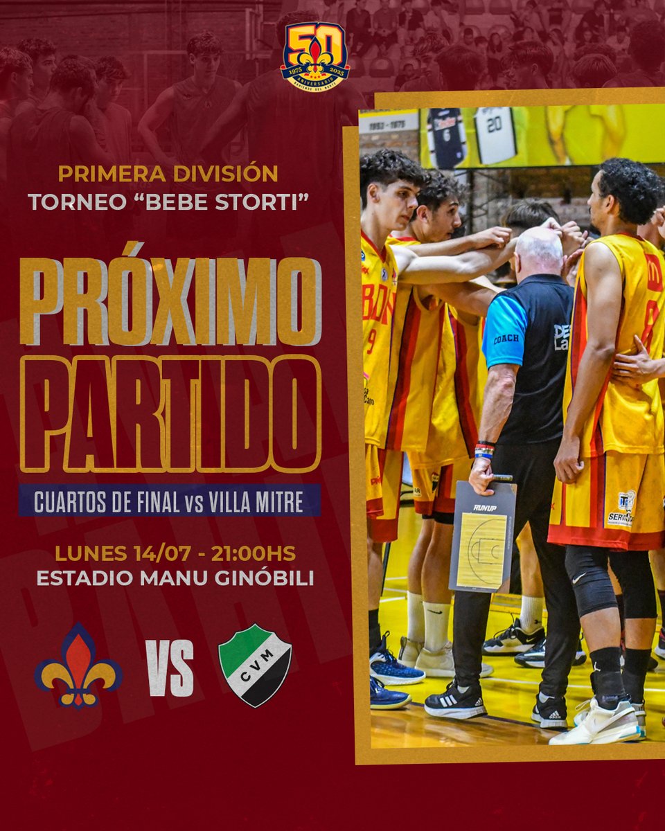 #Primera 🏀 | 📢 ¡Próximo partido!
⠀⠀⠀⠀⠀⠀⠀⠀
➡ Cuartos de Final - Juego #1 (+3).
🆚 Villa Mitre.
📆 Lunes 14/07.
⏱ 21.00hs.
📌 Estadio Manu Ginóbili.
⠀⠀⠀⠀⠀⠀⠀⠀
#VamosBahiense 🇹🇩