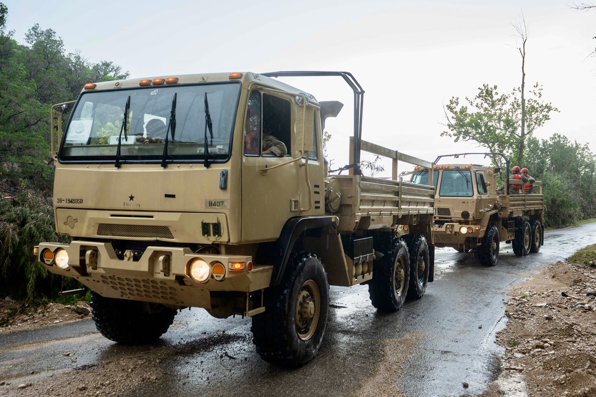 TXMilitary's tweet image. The Texas National Guard remains ready to respond with our partner agencies on the ground and in the air as Texas prepares for more severe weather.