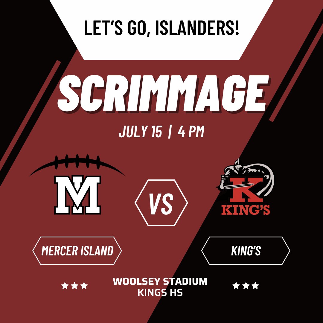 MercerIslandFootball (@mercerislandfb) on Twitter photo Islander fans, are you ready for some summer ball? Come cheer on the team as they scrimmage King's!
๐
Tues., July 15
โฐ 4 pm
๐Woolsey Stadium, Shoreline
#AllIn #NoExcuses #Finish #IslandPride #IMUA
<a href="/CoachVG_0427/">Victor A. Gamboa</a> Islander fans, are you ready for some summer ball? Come cheer on the team as they scrimmage King's!
๐
Tues., July 15
โฐ 4 pm
๐Woolsey Stadium, Shoreline
#AllIn #NoExcuses #Finish #IslandPride #IMUA
<a href="/CoachVG_0427/">Victor A. Gamboa</a>