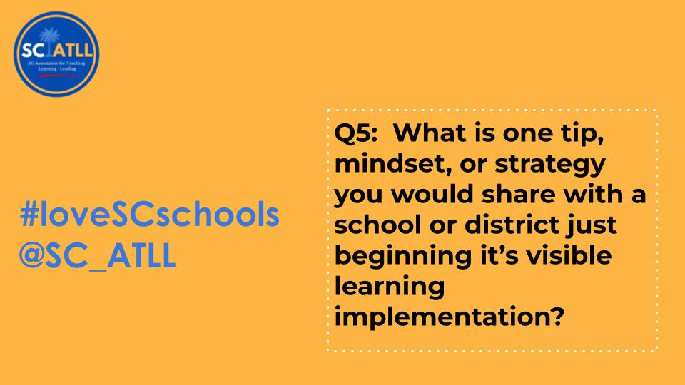 Matia Goodwin (@matiagoodwin) on Twitter photo Let's grow together on this #VisibleLearning Journey. Veteran Schools: What's one tip you would share with teams new to implementation? Drop your wisdom below and remember to use A5 in your answer. <a href="/SC_ATLL/">SC Association for Teaching, Learning, and Leading</a> #loveSCschools #VisibleLearning Let's grow together on this #VisibleLearning Journey. Veteran Schools: What's one tip you would share with teams new to implementation? Drop your wisdom below and remember to use A5 in your answer. <a href="/SC_ATLL/">SC Association for Teaching, Learning, and Leading</a> #loveSCschools #VisibleLearning