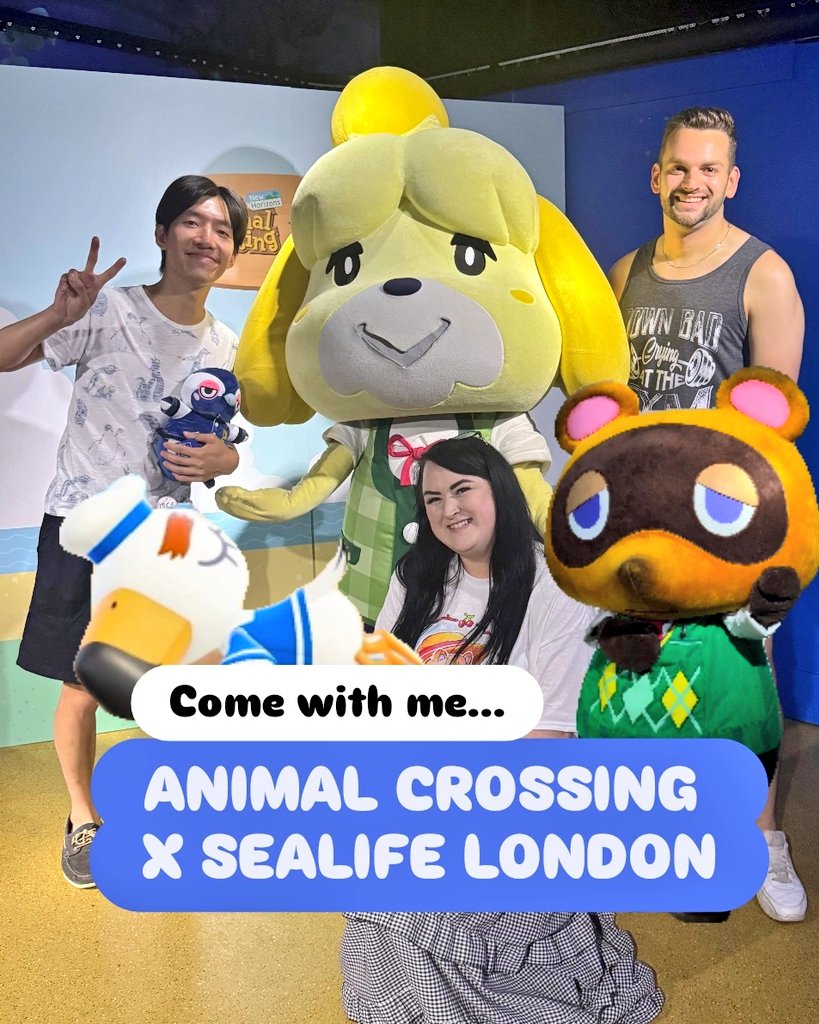Had a blast meeting Isabelle and Tom Nook with <a href="/WhiteBunnyWitch/">Jordan</a> <a href="/TRGeorge13/">George</a> for the <a href="/animalcrossing/">Isabelle</a> x SEALIFE Collab!! #acnh 

Check out the cute video I made on your preferred platform 😉 
👇👇👇
vm.tiktok.com/ZNdaFwgaS/
youtube.com/shorts/xhXS7mr…