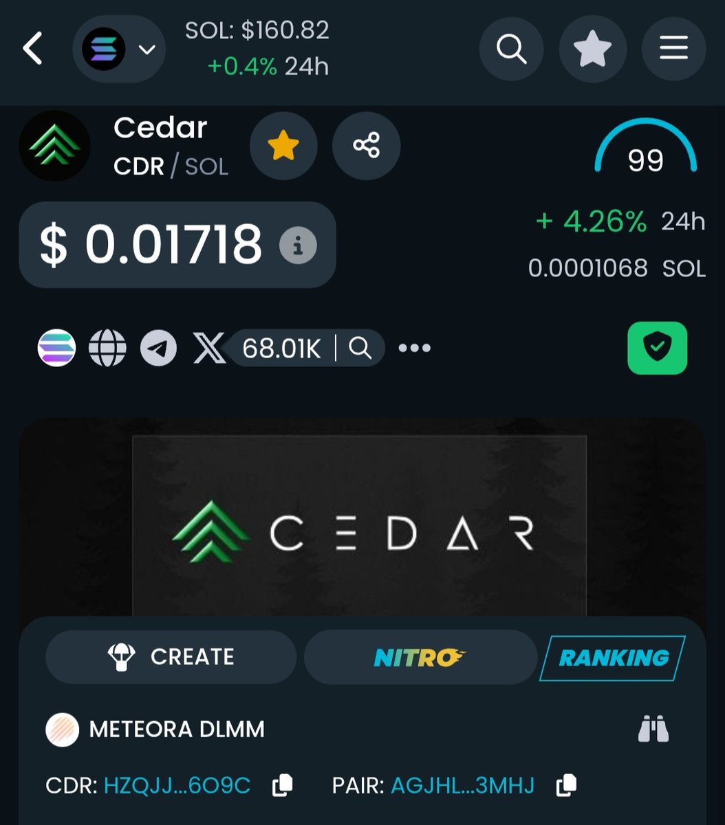 Skylink1981's tweet photo. We are @CedarDAO 

68.01k watcher an investor waiting for @AtlasWallet to launch. Some are waiting to get in for that reason. Some knows when that launches they won't be chasing because their already in it. Can you see the bigger picture here. Grab your bag an hold 🚀🚀🚀 https://t.co/e5lM5e0yXY
