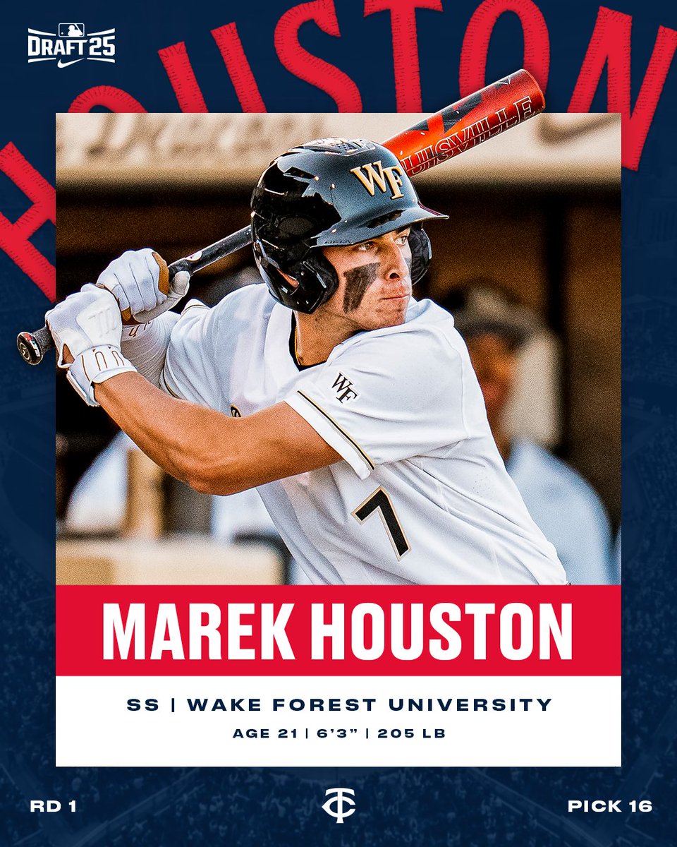We don't have a problem with this pick

With the 16th pick in the 2025 #MLBDraft, we have selected Marek Houston