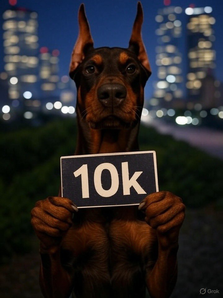 DobermanStrong's tweet image. I came back to X two years ago to help Trump get back into office & help regain the culture in our country. Music, dogs, some political takes with a little trolling and humor mixed in. What keeps me here is all of you. Thanks for allowing me to reach 10k on here. You are all…