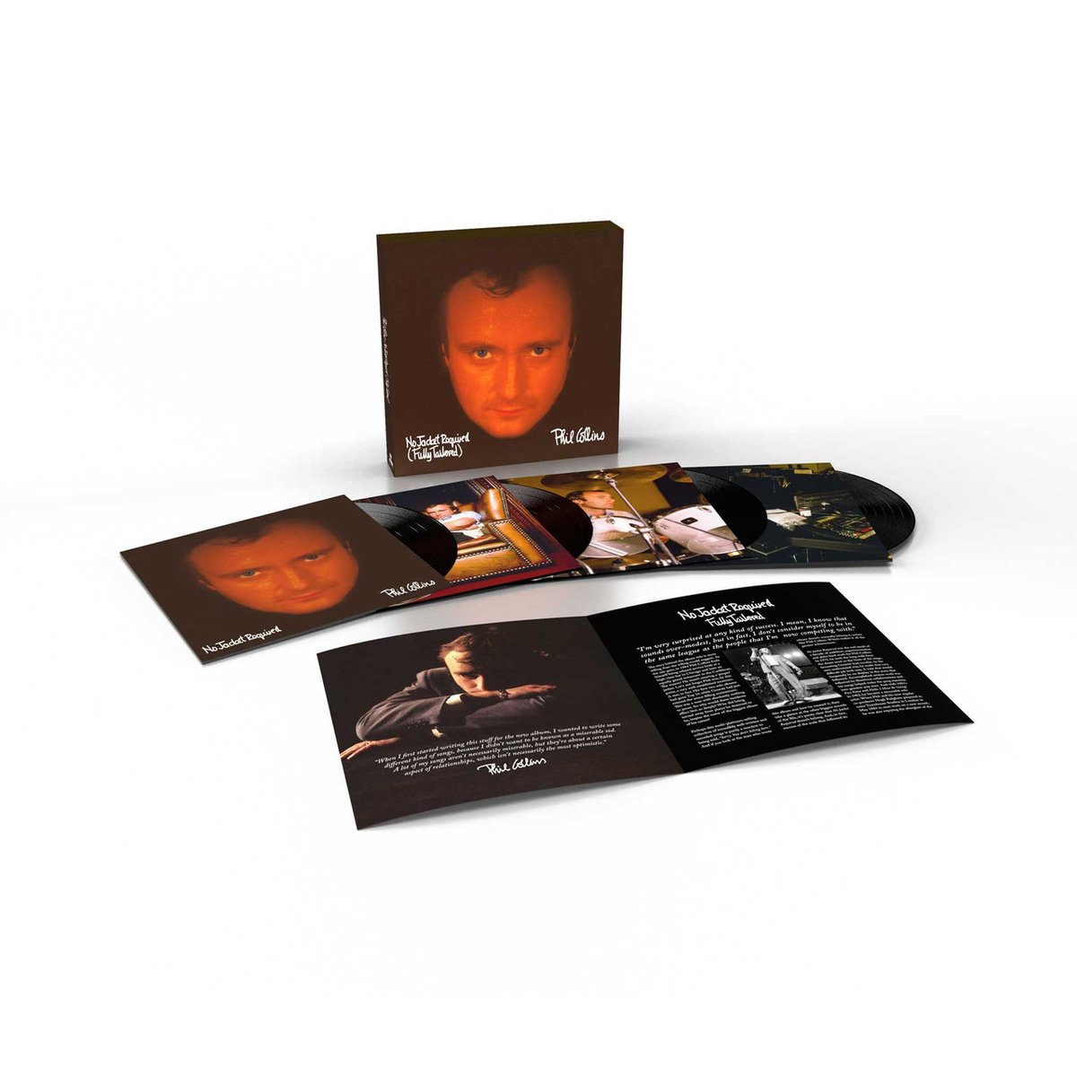 MAXJRECORDS's tweet image. Just released: Phil Collins' No Jacket Required Deluxe Edition Boxed Set! Enjoy remastered tracks and rare live shows, all on 180g vinyl. Perfect for collectors! Grab it here: wix.to/KRoh7SK #PhilCollins #Vinyl #MusicCollector