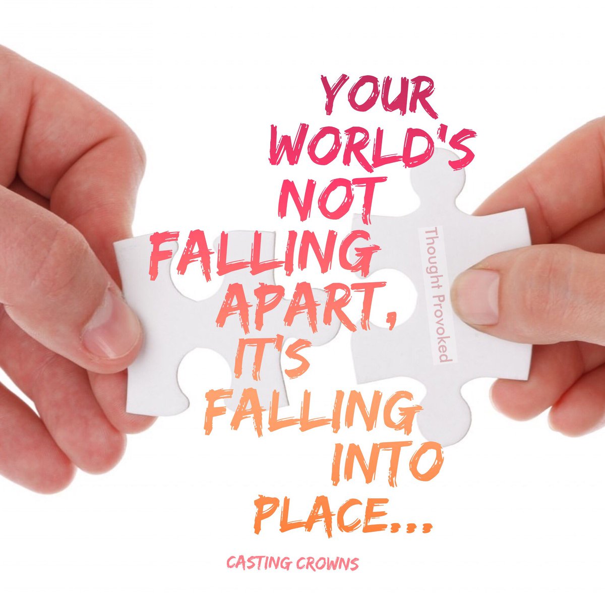 Your world's not falling apart, it's falling into place...
#MondayMotivation