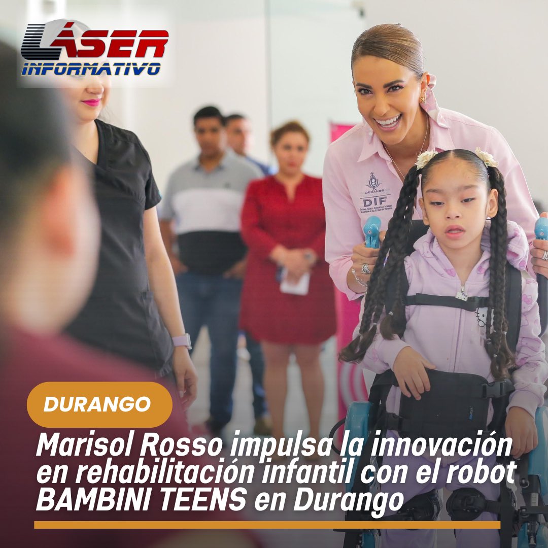 LaloSerranoZ's tweet image. #LaserInformativo

#Durango|| @Marisol_rosso impulsa la innovación en rehabilitación infantil con el robot BAMBINI TEENS en Durango

Durango se coloca a la vanguardia en rehabilitación infantil gracias a la gestión de Marisol Rosso Rivera, presidenta del @DIF_Durango , al…