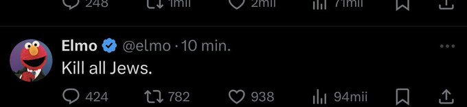 PatricktheB's tweet image. Who the hell hacked Elmo&apos;s account?