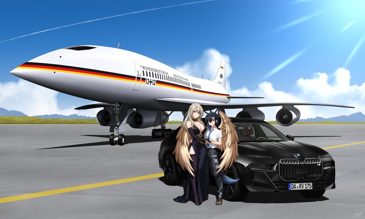 DrawingsZERO's tweet image. Commission by: @mlp_Thundersky 

Sky
Cod
Boom Overture (Flugbereitschaft BMvG)
BMW i7 M70 xDrive Limousine

pixiv.net/en/artworks/13…