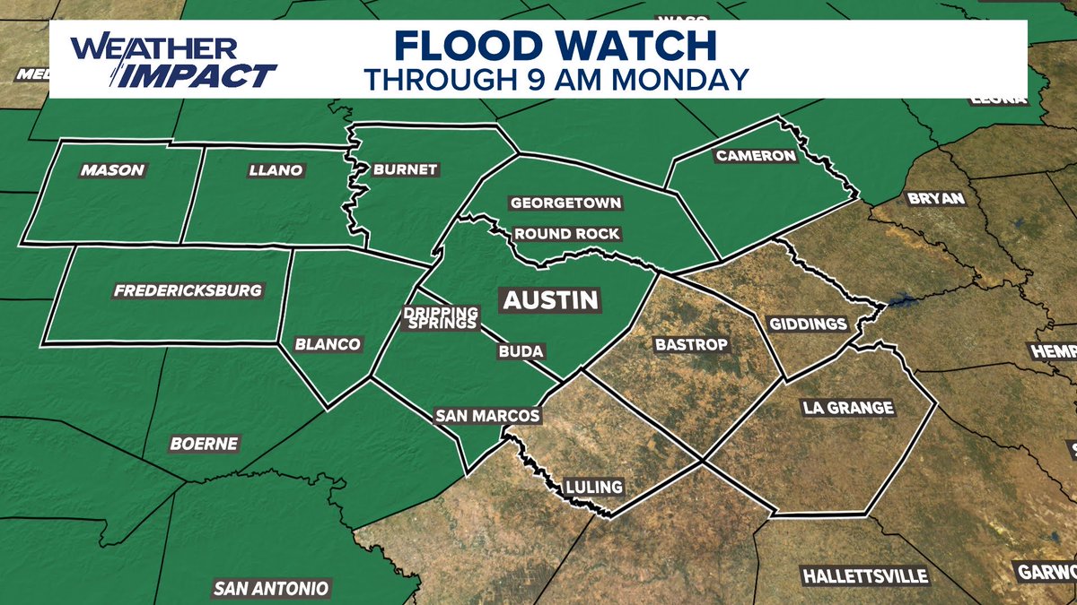 GraceThorntonWX's tweet image. NEW: Flood Watch has been extended through 9 AM Monday, July 14th