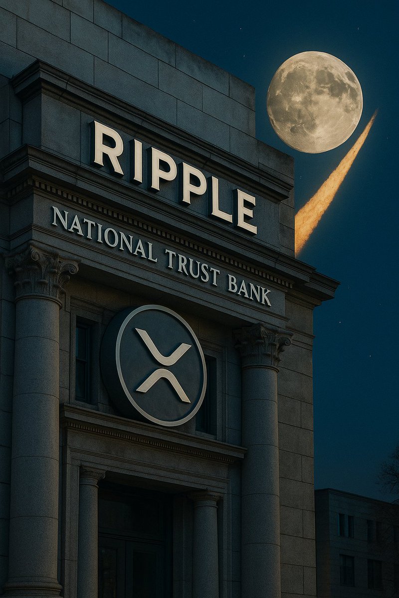 MitoKid4523's tweet photo. 🚀 The future of finance is here.
Ripple National Trust Bank stands tall under a moonlit sky—XRP locked, loaded, and ready to launch. 🌕💸
#XRPTotheMoon #RippleEffect #CryptoBanking #XRP #Web3 https://t.co/az0eTji8FU