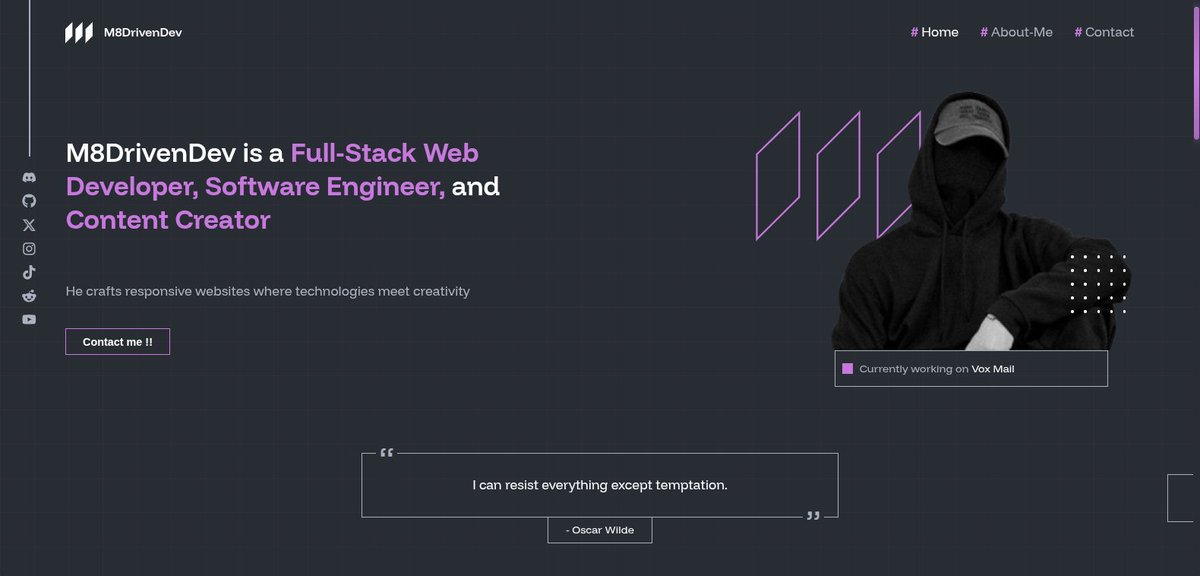 M8DrivenDev's tweet photo. My official website Is out check it out it's live at https://t.co/XIFXqF3exG https://t.co/KuKkWeaiTs