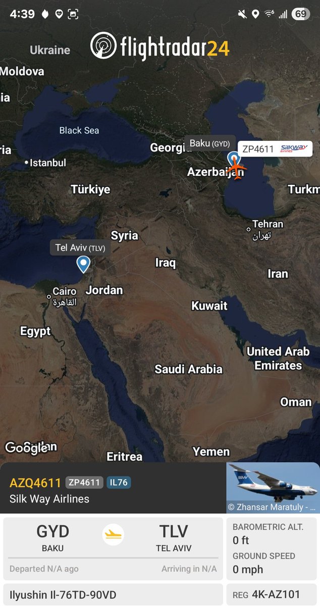 Johnny Gemini (@borrowed7time) on Twitter photo Silk Way Airlines Il-76TD-90VD 4K-AZ101 #600865 as AZQ4611 en route from Baku to Tel Aviv.
<a href="/sipjack1776/">1776Girl</a> <a href="/Dinlas3/">Dinlas</a> <a href="/Aeternum7/">David Galstyan</a> <a href="/GeoVolatileVar/">Geo Volatile Var</a> Silk Way Airlines Il-76TD-90VD 4K-AZ101 #600865 as AZQ4611 en route from Baku to Tel Aviv.
<a href="/sipjack1776/">1776Girl</a> <a href="/Dinlas3/">Dinlas</a> <a href="/Aeternum7/">David Galstyan</a> <a href="/GeoVolatileVar/">Geo Volatile Var</a>