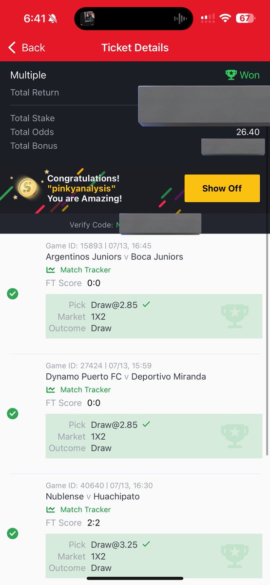 3/3 DRAW BOOOOOOOOM thanks <a href="/mike_olads/">MIKE TIPS</a>  drop winning tickets if you played❤️🫣