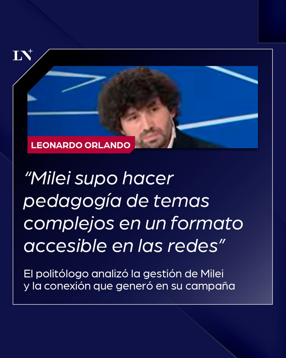 La Nación Más (@lanacionmas) on Twitter photo 🔵 El politólogo <a href="/leogabo/">Leonardo Orlando</a> analizó la conexión que generó el presidente durante su campaña.
📺 En Especial Domingo 🔵 El politólogo <a href="/leogabo/">Leonardo Orlando</a> analizó la conexión que generó el presidente durante su campaña.
📺 En Especial Domingo