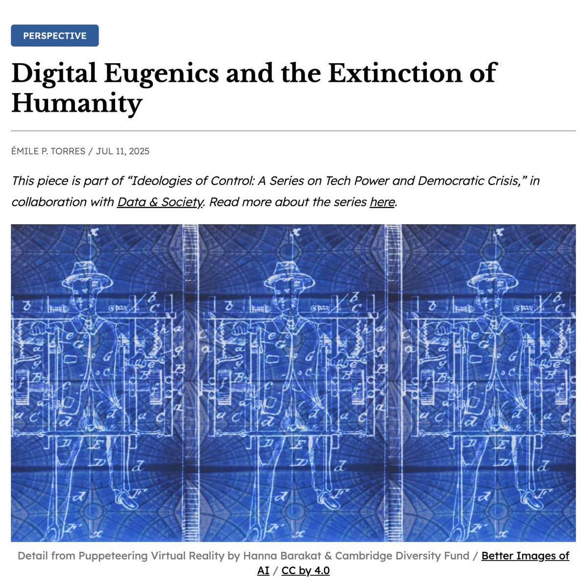 I've been screaming about this for years: what many powerful people in Silicon Valley want is to replace the human species with a new population of digital posthumans in the form of AGI. This is the goal, and it's seen by many as the natural next step in cosmic evolution. Short🧵