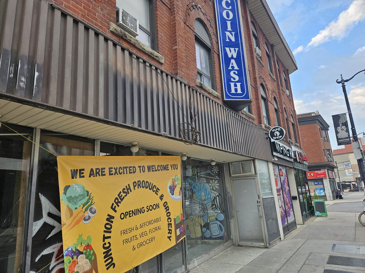 Junction Fresh Produce &amp; Grocery coming soon to the former laundromat at Dundas and Keele.