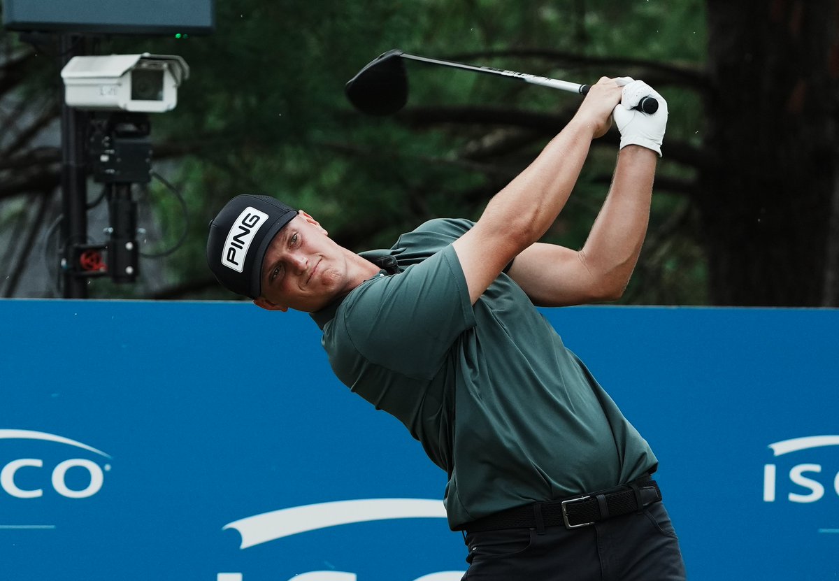CJ_Upshot's tweet image. William Mouw shot a 9 under 61 on the last day to win the ISCO Championship golf tournament at the Hurstbourne Country Club.