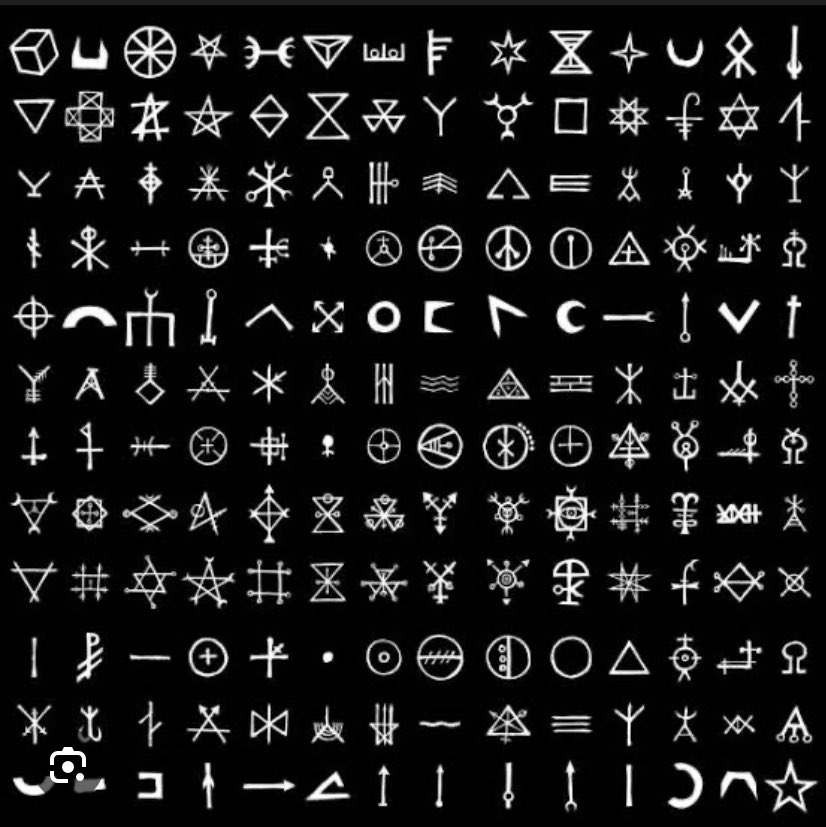 machioluoma's tweet photo. Black magic symbols are a group of emblems, runes, and glyphs associated with  traditions. These symbols are often used in rituals, spells, and other practices aimed at manipulating forces or seeking knowledge beyond the ordinary. https://t.co/qDrLLwIgiC