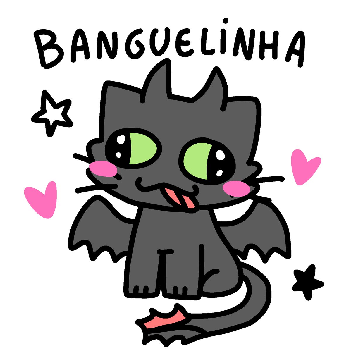 desenhei um banguela versão gatinho