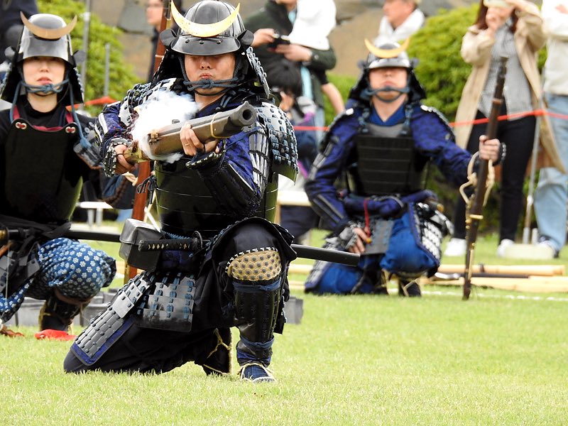 _Gun_Samurai's tweet image. The Matsumoto Castle Gun Corps - a martial arts display team from central Japan.