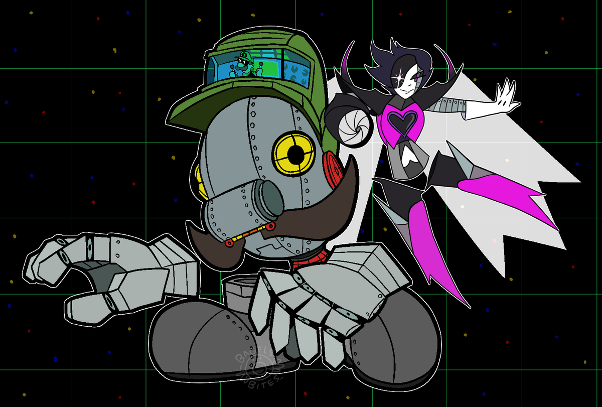 _Bagelsbites_'s tweet image. Brobot NEO/Mettaton L-type
Really fun piece to work on!! no shading though, wanted to focus more on giving the characters two kinda distinct lineart styles :))
my special robo freaks &lt;33
#undertale #superpapermario #mrL #mettaton #mettatonNEO