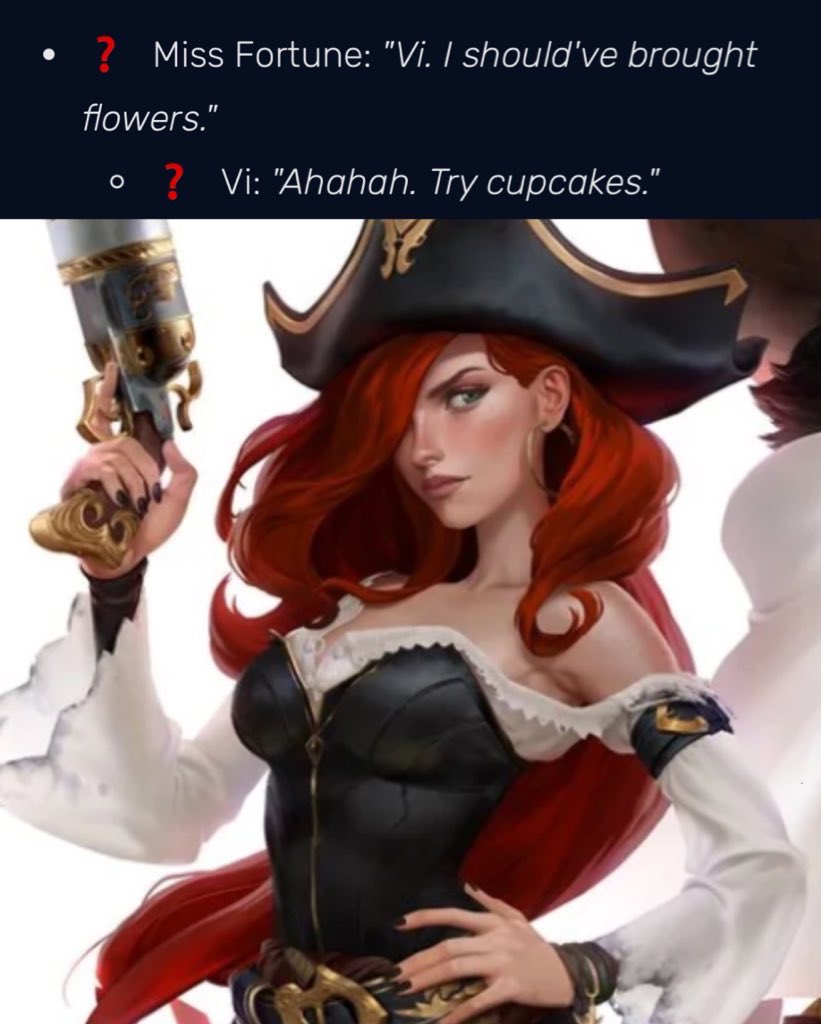 listen i know vi is loyal but imagine rejecting HER out of all people. thats crazy