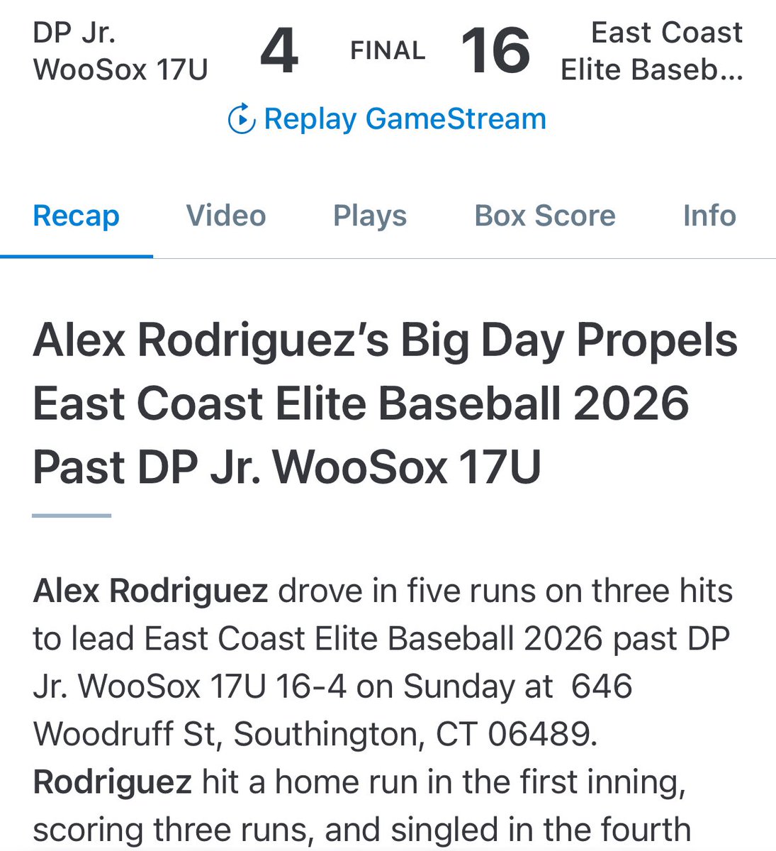 ARod13Baseball's tweet photo. PG Tournament Recap (July 12-13)📍Catcher | ‘25 grad

4-6 weekend
- 3-run HR 💣
- 2 singles
- RBI single 
-HBP w/ RBI
🧱Caught 1 stealing

#PGBaseball #Catcher #BaseballTwitter #DraftFollow #ClassOf2025

@PerfectGameUSA @PG_Scouting @FlatgroundBats @CatchersCapital @ECEBASEBALL https://t.co/LlpKLt4yIG