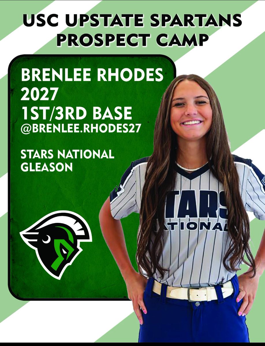 Brenlee Rhodes c/o 2027 (@brenleerhodes27) on Twitter photo Can’t wait for USC Upstate camp tomorrow! I’ve been camping at Upstate since I was 10! Can’t wait to work with coaches and players! <a href="/PACKUPSTATE/">bryan pack</a> <a href="/jwint11/">John Winters</a> <a href="/Coach_TMeds/">Tonya Medders</a> <a href="/HawkinsChawkins/">Upstate Softball</a> <a href="/GleasonStarsNat/">Stars National Gleason</a> <a href="/coachjameson44/">Will Jameson</a> <a href="/starsnationalfp/">Stars Organization</a> Can’t wait for USC Upstate camp tomorrow! I’ve been camping at Upstate since I was 10! Can’t wait to work with coaches and players! <a href="/PACKUPSTATE/">bryan pack</a> <a href="/jwint11/">John Winters</a> <a href="/Coach_TMeds/">Tonya Medders</a> <a href="/HawkinsChawkins/">Upstate Softball</a> <a href="/GleasonStarsNat/">Stars National Gleason</a> <a href="/coachjameson44/">Will Jameson</a> <a href="/starsnationalfp/">Stars Organization</a>