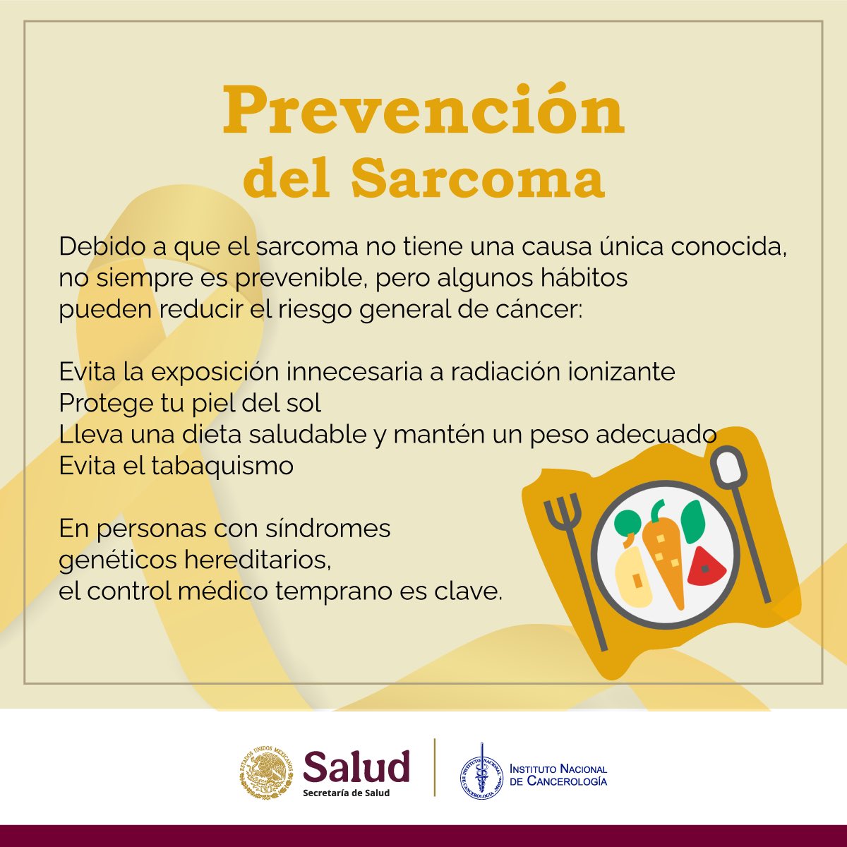 incanMX's tweet image. 🎗️ Hoy, 13 de julio, conmemoramos el Día Internacional del Sarcoma.
Unamos esfuerzos por su detección oportuna y tratamiento integral.