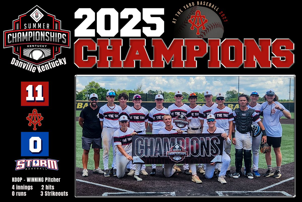 At the Yard 2027 (@aty2027) on Twitter photo <a href="/ATY2027/">At the Yard 2027</a> came away with the gold in the Prep Baseball Kentucky Summer Championship! <a href="/ATY2027/">At the Yard 2027</a> came away with the gold in the Prep Baseball Kentucky Summer Championship!