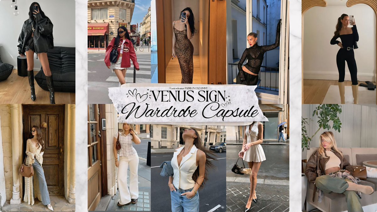 astroeleanor's tweet image. I created Capsule Wardrobes for each Venus sign with clothes, shoes & accessories that match your Venus energy.💘
It’s designed to feel like stepping into a wardrobe made just for YOU!
This is ONLY for my Jupiter members on Patreon! 👀
🎀 JOIN HERE: patreon.com/posts/how-to-d…