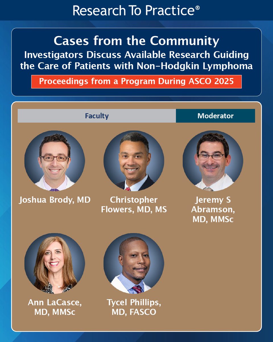 DrNeilLove's tweet image. During the 2025 ASCO® Annual Meeting, clinical investigators provided their perspectives on available research guiding the care of patients with non-Hodgkin lymphoma. Link below to watch or listen. ow.ly/77wT50WmqYS