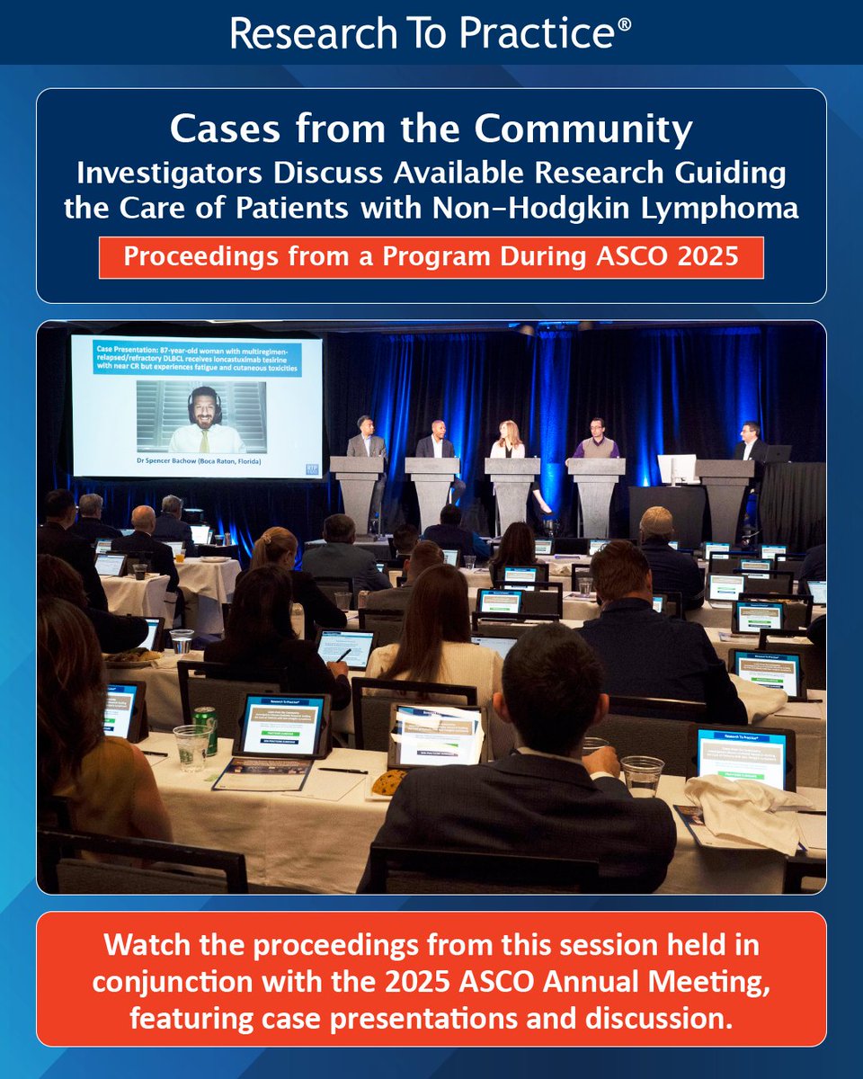 DrNeilLove's tweet image. During the 2025 ASCO® Annual Meeting, clinical investigators provided their perspectives on available research guiding the care of patients with non-Hodgkin lymphoma. Link below to watch or listen. ow.ly/77wT50WmqYS
