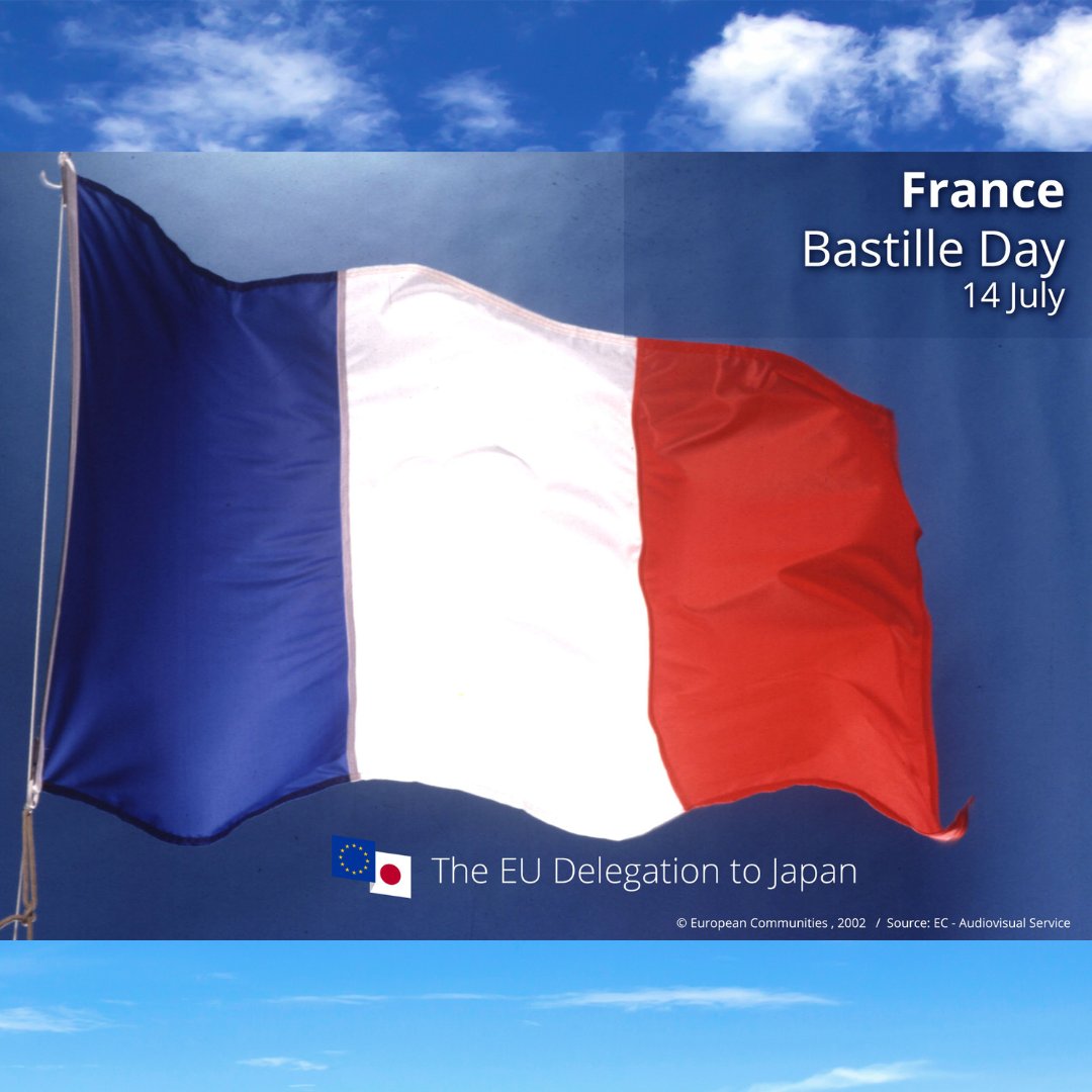 EUinJapan's tweet image. 本日7月14日はフランスの革命記念日です!おめでとうございます🎉Toutes nos félicitations!🇫🇷🇪🇺
#EUinJapan
@ambafrancejp_jp