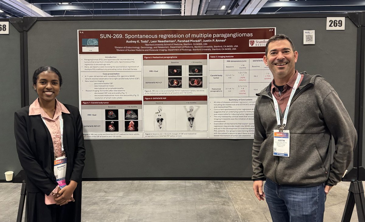 JoyYWu's tweet image. More stellar @StanfordEndo posters at #ENDO2025 by our MSEP students Twan Sia and Audrey Todd and fellow Helene Puzio with their proud mentors Justin Annes and Julia Chang